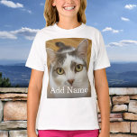 Custom Photo Name Text Personalized T-Shirt<br><div class="desc">Upload your photo, add a name or text, and easily create your personalized photo t-shirt. Click CUSTOMIZE to change the text colour. You can TRANSFER this DESIGN on other Zazzle products and adjust it to fit most of the Zazzle items. You can also click CUSTOMIZE FURTHER to add, delete or...</div>