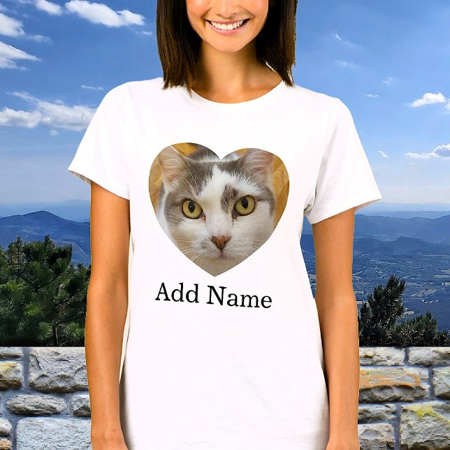 Custom Photo Name Text Personalized T-Shirt (Creator Uploaded)