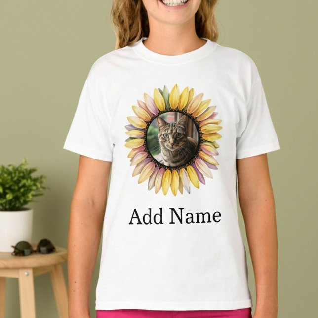 Custom Photo Name Text Personalized  T-Shirt (Creator Uploaded)