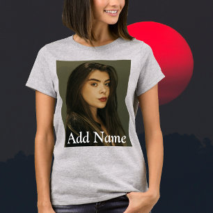Custom Photo Name Text Personalized T-Shirt