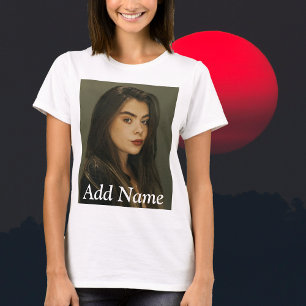 Custom Photo Name Text Personalized T-Shirt