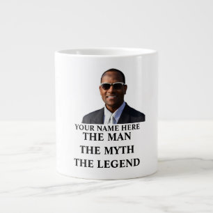 Custom photo name the man the myth the legend large coffee mug