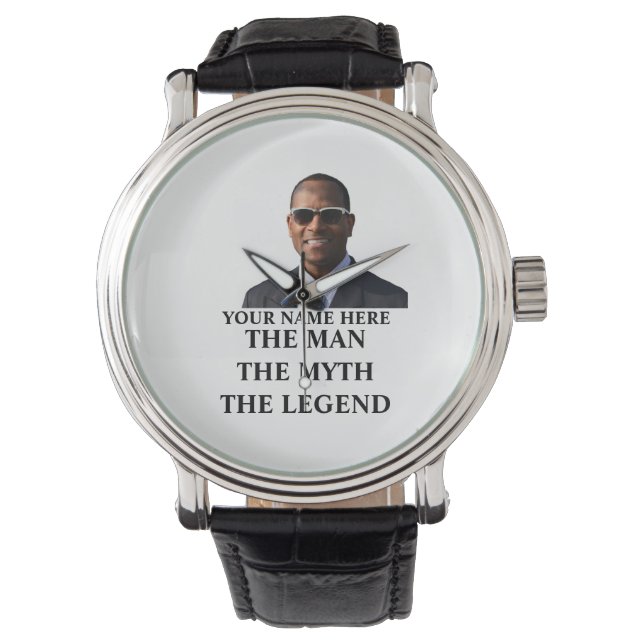 Custom photo name the man the myth the legend watch (Front)