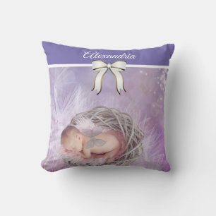Custom Photo & Name Throw Pillow