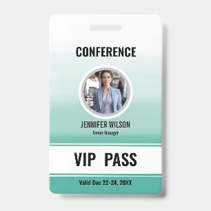 Custom Photo Name VIP All Access Pass Badge 