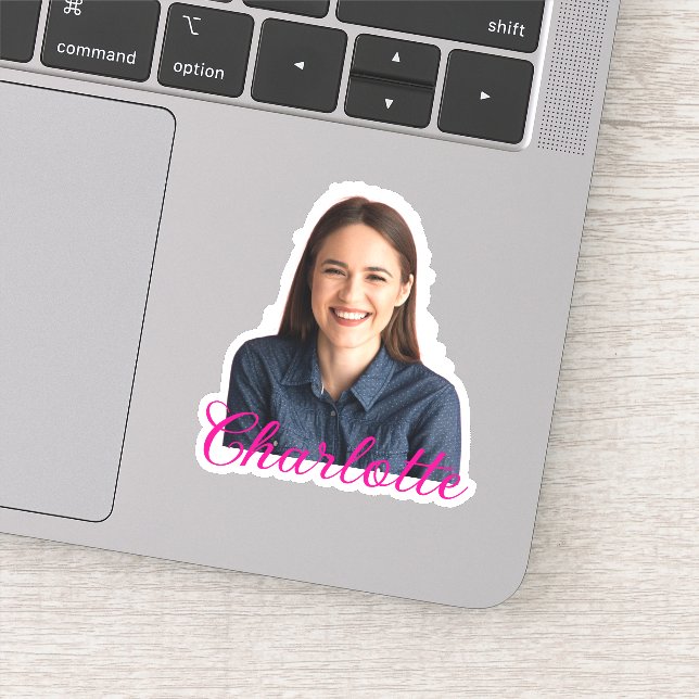 Custom Photo Name Waterproof Vinyl Stickers (Detail)