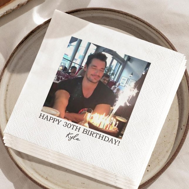 Custom Photo Napkins with Text - Personalized (Creator Uploaded)