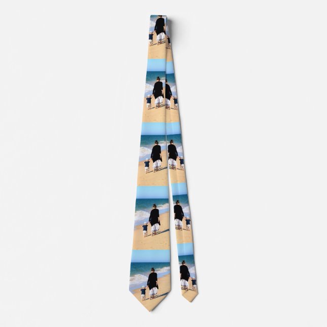 Custom Photo Neck Tie Your Design with Super Mom (Front)