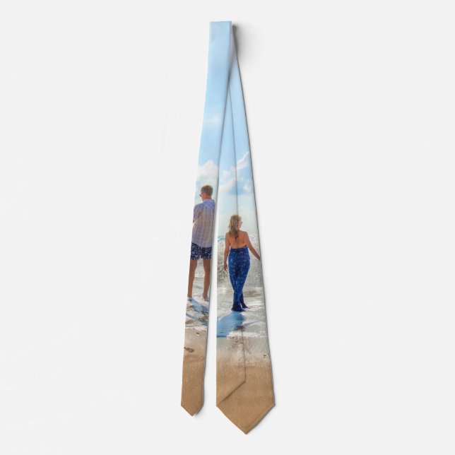 Custom Photo Neck Tie - Your Summer Design  (Back)