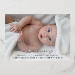Custom Photo Newborn Simple Cute Hello Baby Birth