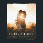 Custom Photo Newly Weds Wedding Gift Fleece Blanket<br><div class="desc">This stylish personalized fleece blanket features the couple's photograph and a modern typography. Great gift for newly weds for Christmas,  New Year,  wedding anniversary and more. You can edit this blanket with your photo,  names,  and the wedding date.</div>