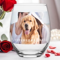 Custom Photo Newlywed Name Date Modern Wedding