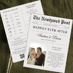 Custom Photo Newspaper & Wedding Program Timeline<br><div class="desc">Have a blast at your wedding with this trendy newspaper style program,  featuring your custom photo & editable text. Easily add your own details by clicking on the "personalize" option.</div>