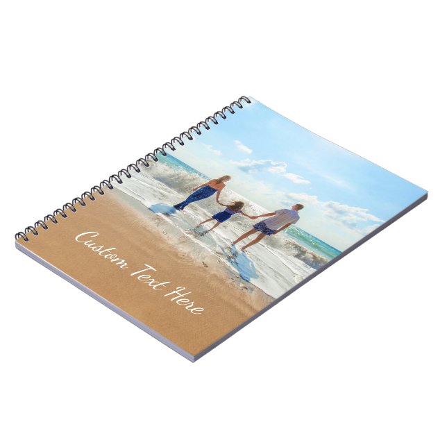 Custom Photo Notebook with Your Photos and Text (Left Side)