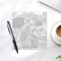 Custom Photo Notepad, Full Photo Black and White