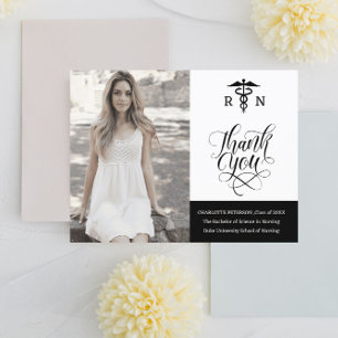 Custom Photo Nurse Graduation Thank You Postcard