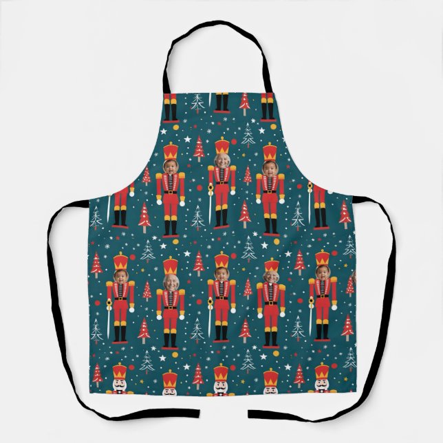 custom photo nutcracker - 2 images apron (Front)