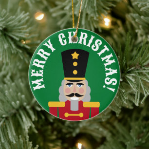 Custom photo nutcracker Christmas tree ornament