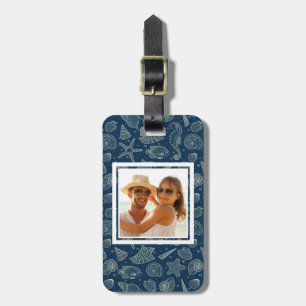 Custom Photo Ocean Inhabitants Pattern 2 Luggage Tag