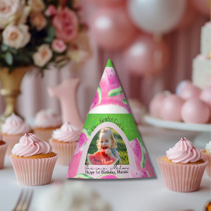 Custom Photo "One in a Melon" Birthday Hat
