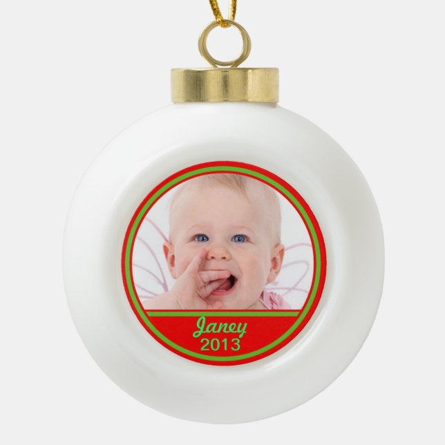 Custom Photo Ornament Upload Your Photo (Front)