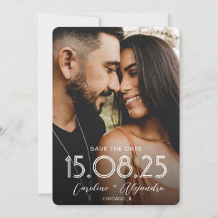 Custom Photo Overlay Wedding Website QR Code Save The Date