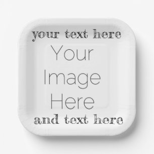 custom photo paper plate create your own party 