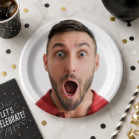 Custom Photo Paper Plate | Selfie Party Dinnerware