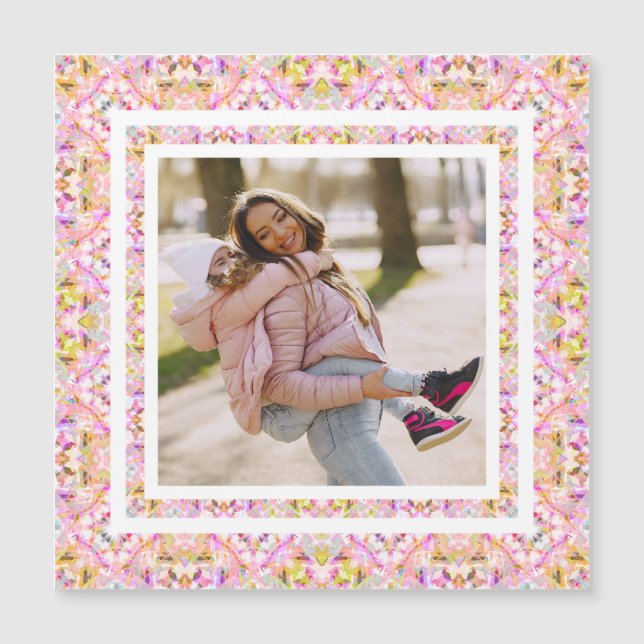 Custom Photo Pastel Pink Happy Green Mother’s Day (Front)