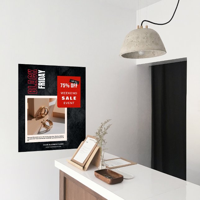 Custom Photo Percentage Off Black Friday Sale Poster (Custom Photo Percentage Off Black Friday Sale Poster)