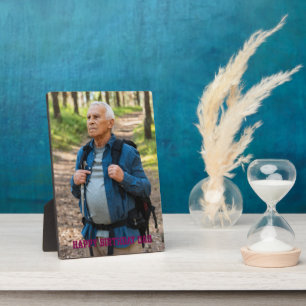 Custom Photo Personalize Birthday Easel Plaque