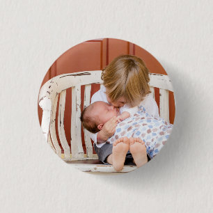 Custom Photo Personalized 1 Inch Round Button