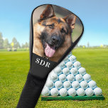 Custom Photo Personalized 3 Initial Monogram  Golf Head Cover<br><div class="desc">Custom photo golf head cover with personalized monogram. Customize these golf head covers and matching golf accessories with your favourite family, pet, dog, kids photo and monogrammed initial. Great gift to all golfers, golf lovers. COPYRIGHT © 2020 Judy Burrows, Black Dog Art - All Rights Reserved . Custom Photo Personalized...</div>