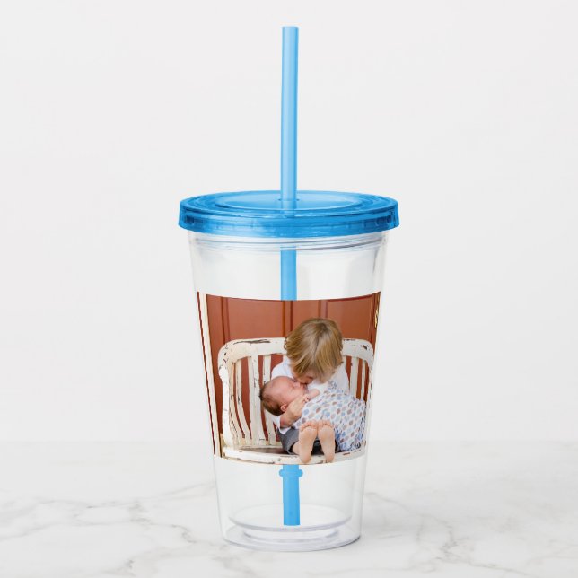 Custom Photo Personalized  Acrylic Tumbler (Front)