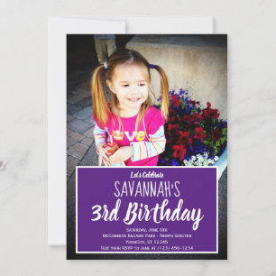 Custom Photo Personalized Birthday Party Invitatio Invitation