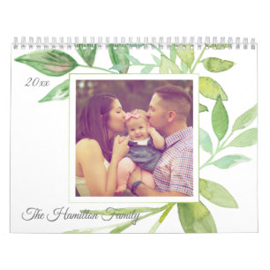 Custom Photo Personalized Botanical Frame Calendar