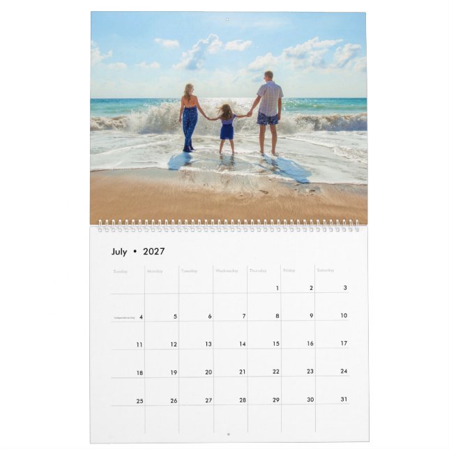 Custom Photo Personalized Calendar Add Your Photos (Jul 2027)