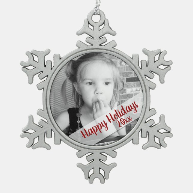 Custom Photo Personalized Christmas Ornament (Front)