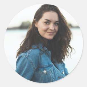 Custom Photo Personalized Classic Round Sticker
