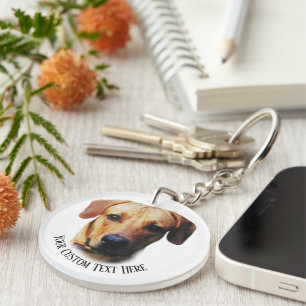 Custom Photo Personalized Dog Face Keychain