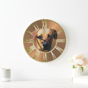 Custom Photo Personalized Dog Face Large Clock