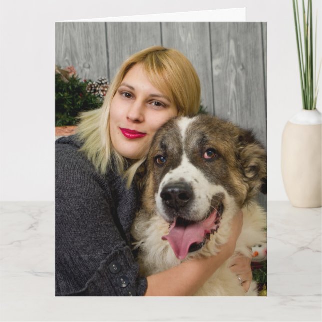 Custom Photo Personalized Double Picture Card (Front)
