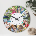 Custom Photo Personalized Family Children Friends Round Clock<br><div class="desc">Create your own customized 8 photo wall clock with your custom images.</div>