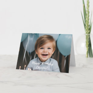 Custom photo personalized family son daughter card