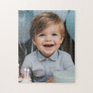 Custom photo personalized family son daughter jigsaw puzzle