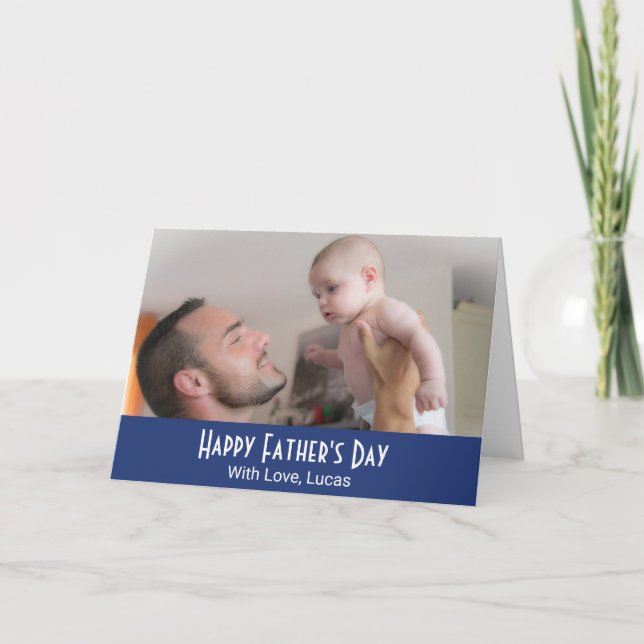 Custom Photo Personalized Father's Day Card (Front)