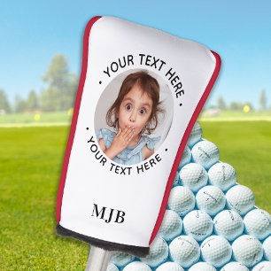 Custom Photo Personalized Golfer Monogram Putter Golf Head Cover
