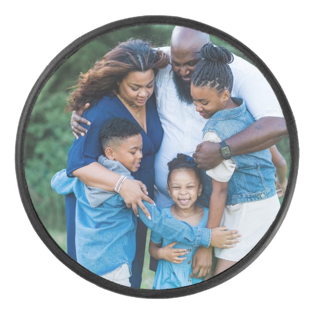 Custom Photo Personalized Hockey Puck (Front)