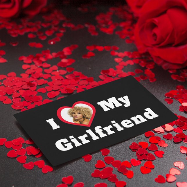 Custom Photo Personalized I Love My Girlfriend Sticker (Creator Uploaded)