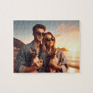 Custom Photo Personalized Jigsaw Puzzle Sphynx Cat